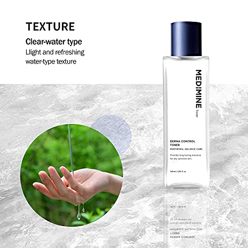 Medimine Hydrating Facial Toner For Pore Tightening Anti-Aging Calming Skin| Centella Asiatica Extract 10000 Ppm Flower Extract Panthenol| Dermatology Tested| Korean Skin Care 4.9 Fl Oz Cruelty Free #TOP4