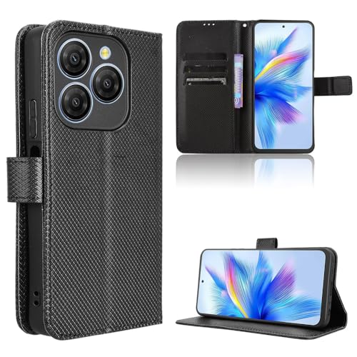 For Blackview Shark 9 �P�[�X �蒠�^�yBAOLINTX�z����PU���U�[ �g�уP�[�X �ϏՌ� �y�� ���^ �J�[�h���[ ���u���@�\ �Ή� �w��h�~ �J�o�[ �}�O�l�b�g �S�ʕی� Blackview Shark 9 �J�o�[ (�u���b�N)