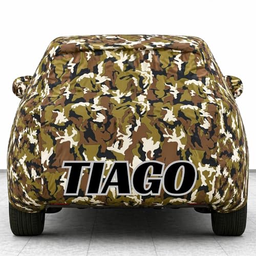 Image of Kings of Cover New Jungle 100% Waterproof Tiago Car Cover | Polyester Car Body Cover for Rain & Sun | UV Protection, Dustproof, Scratch Resistant, Windproof, Heat Resistant, Custom Fit