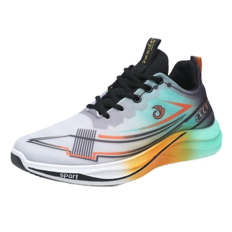 Mens Running Shoes Fashion Sneakers on Slip Hiking Shoes Tennis Shoes Workout Footwear Breathable Mesh Trail Runners