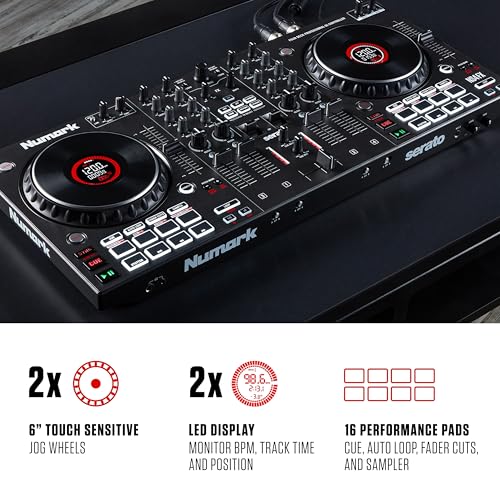 Image of Numark NS4FX Professional 4-Deck DJ Mixer Controller With USB Connection, Black