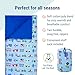 Wildkin Kids Sleeping Bag – Roll-Up Design with Storage Bag for School, Travel & Camping - Trains, Planes, and Trucks