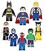 DCB Lot de 8 jouets Marvel Avengers Superheroes Batman, Hawkeye, Thor, DeadPool, Spiderman, Wolverine, Captain America, Hulk, Mini compatibles avec Lego (lot A (8 jouets)