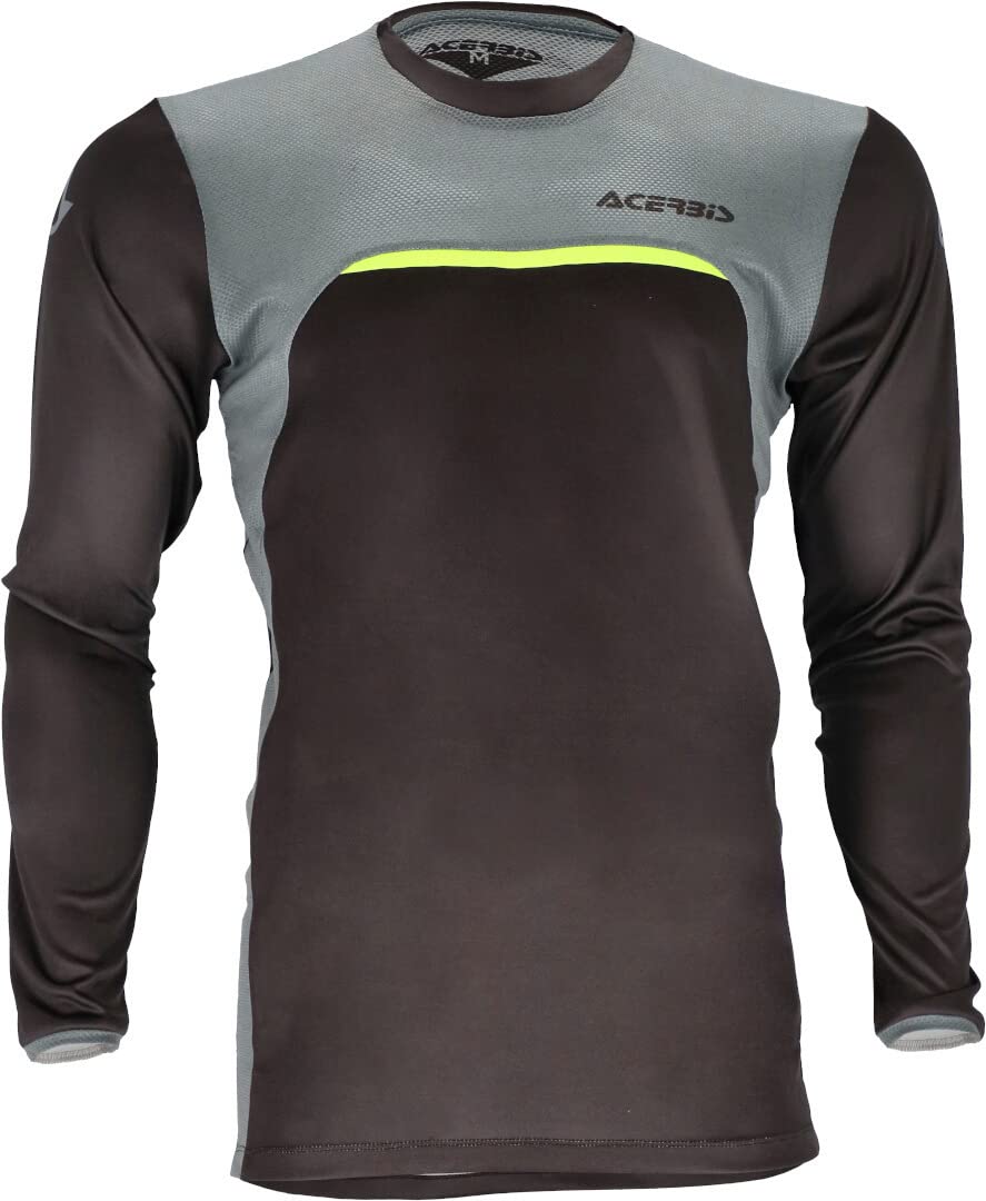 Acerbis X-Duro Maglia Motocross, Nero/Giallo, 3XL