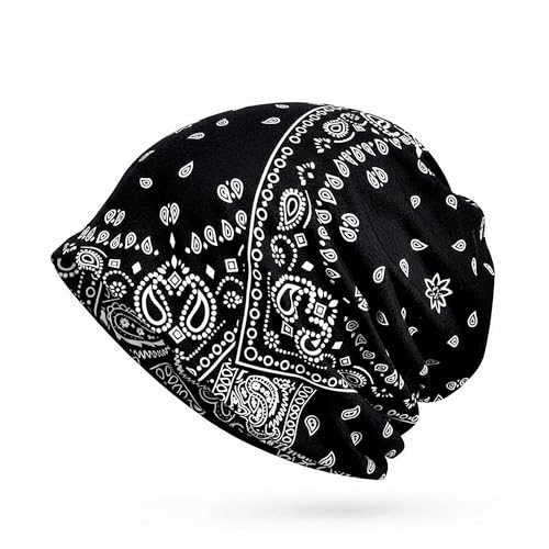 MyNoogin Bandana Beanie 100% Cotton Bandana-Print Gaiter-Style Soft Lightweight Breathable Stretch Fit One Size Fits Most