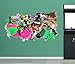 LIUWW Splatoon Wall Decal Sticker décoratif vinyle mural 3d chambre d'enfants