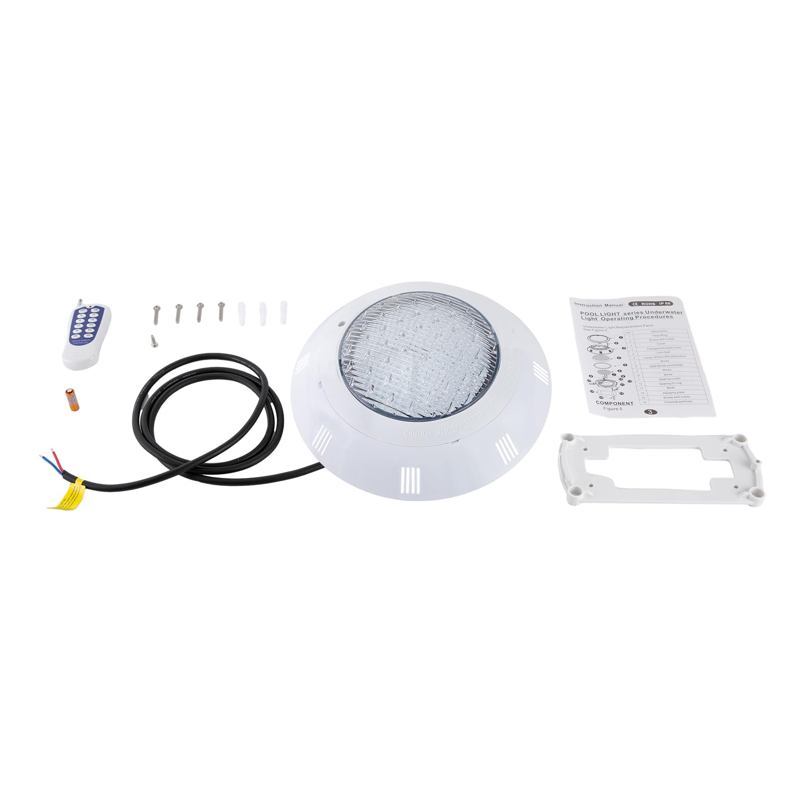 Poolbeleuchtung Unterwasser, Unterwasser Licht Led mit Fernbedienung, IP68 Wasserdicht, 360 RGB Lichtperlen Teichbeleuchtung, Farbwechsel Pool für Garten Pool Badewanne Aquarium
