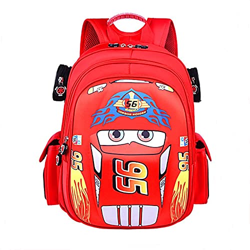 Mochilas Y Bolsas, Sports Mochila para niños pequeños para niños con dibujos animados estilo Kindergarten niño Snack School Bag, Rojo, Small