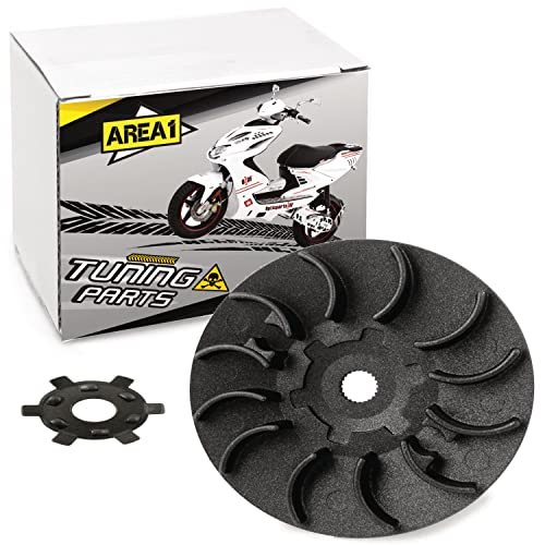 Area1 Poulie tuning/volant ventilateur avec étoile pour scooter 50cc 2T – Compatible Speedfight 3, Speedfight 4, Jetforce, Citystar, Django, Elystar, Ludix,...