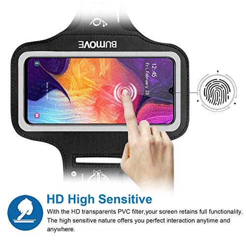 Galaxy A14, A13, A12 Armband, Bumove Gym Running Workouts Sports Phone Arm Band For Samsung Galaxy A53 A32 A14 A13 A12 A03S With Card Holder (Black) #TOP3