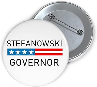 Bob Stefanowski Button - Vote for Bob Stefanowski for Connecticut Governor with this Button - White 2.25 inches Made in USA