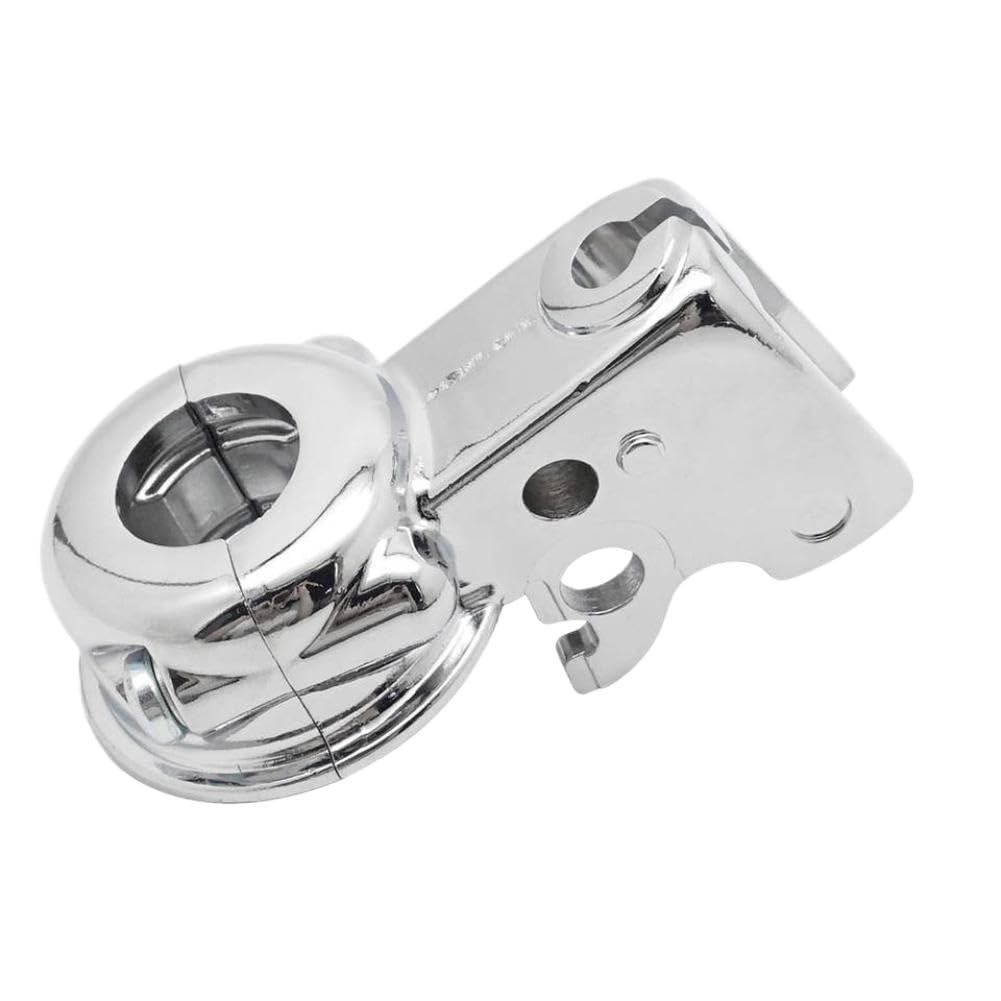 OGBTKIZP Clutch Lever Mount Bracket Perch Compatible with - Low Rider FXDL 1996-2010, Wide FXDWG 1996-2010, Electra FLHT 1996-2007, Road King FLHR 1996-2007, and Softail Models(Silver)