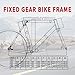HWEVDHJ Fixed Gear Bike Frameset 52CM 55CM 58CM Track Bike Frame Aluminum Alloy Bicycle Frame C Brake Quick Release Frames 100/120mm QR(Gray White,55CM)