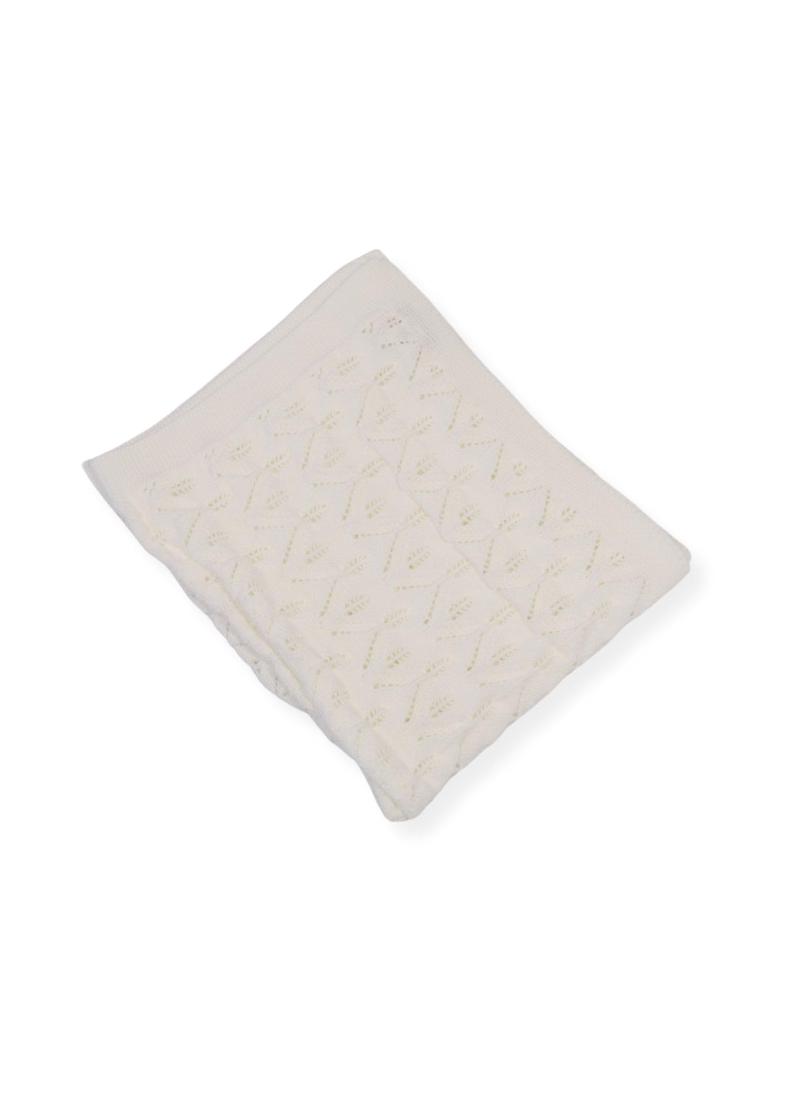 Couverture en coton bébé Plume Blanc pour balades en poussette
