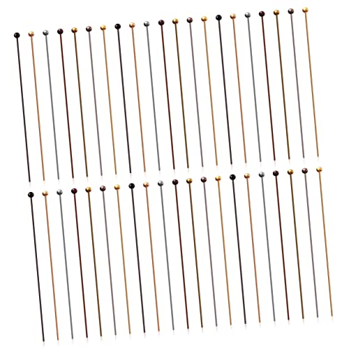 ERINGOGO Set of Jewelry Making Needles Thin Ball 0.6 * 50mm for Beading Earring Bracelet Necklace