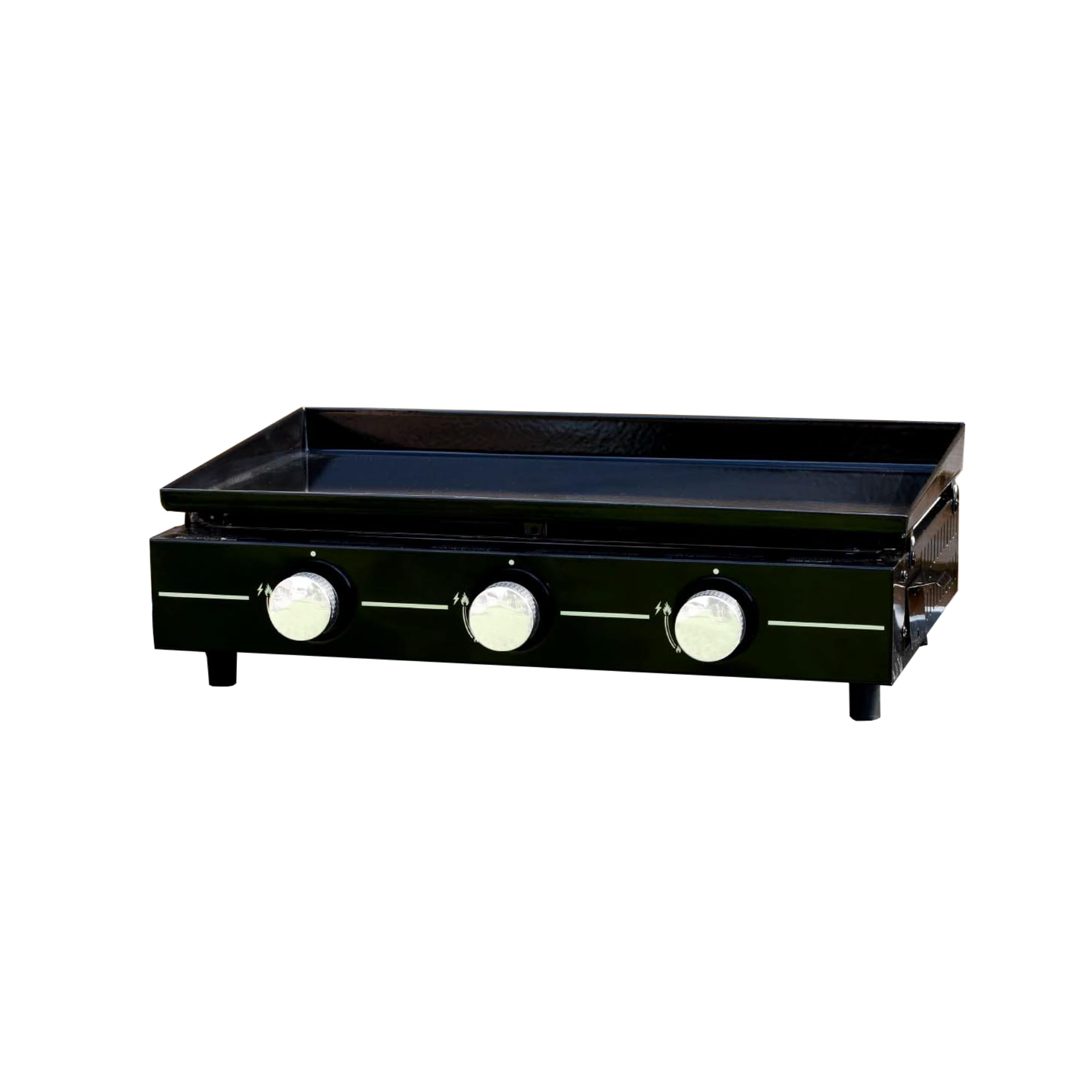 Cook'in Garden - Plancha Gaz Extérieur, 3 Brûleurs pour 10 Personnes, Plaque en Acier Émaillé Antiadhésif, Bac Récupérateur de Graisse Amovible, Idéal Terrasse et Jardin