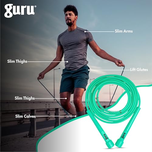 Image of GURU Skipping Rope, Adjustable Jumping Rope For Men & Women & For Kids Ideal For Gym /Exercise Rope For Workout