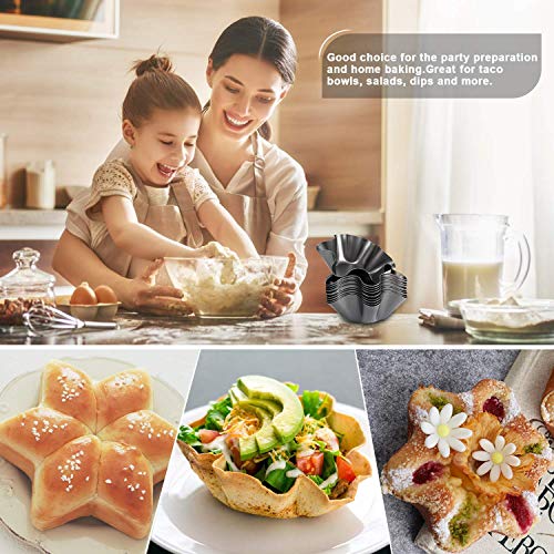 image for kafear Taco Salad Bowl Maker Molds – Nonstick Carbon Steel Tortilla 