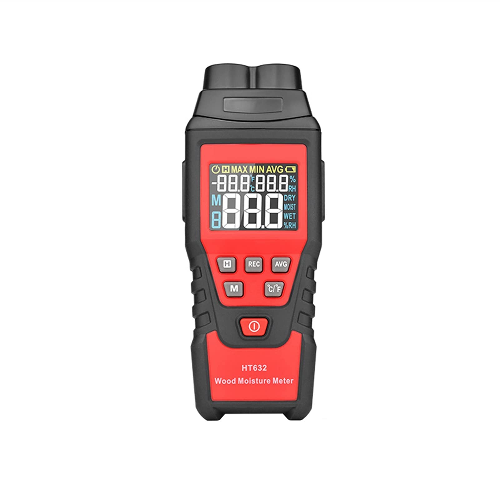 LNHHG Wood Moisture Meter Lumber Humidity Tester Two Pins Digital Timber Damp Detector With LCD Display