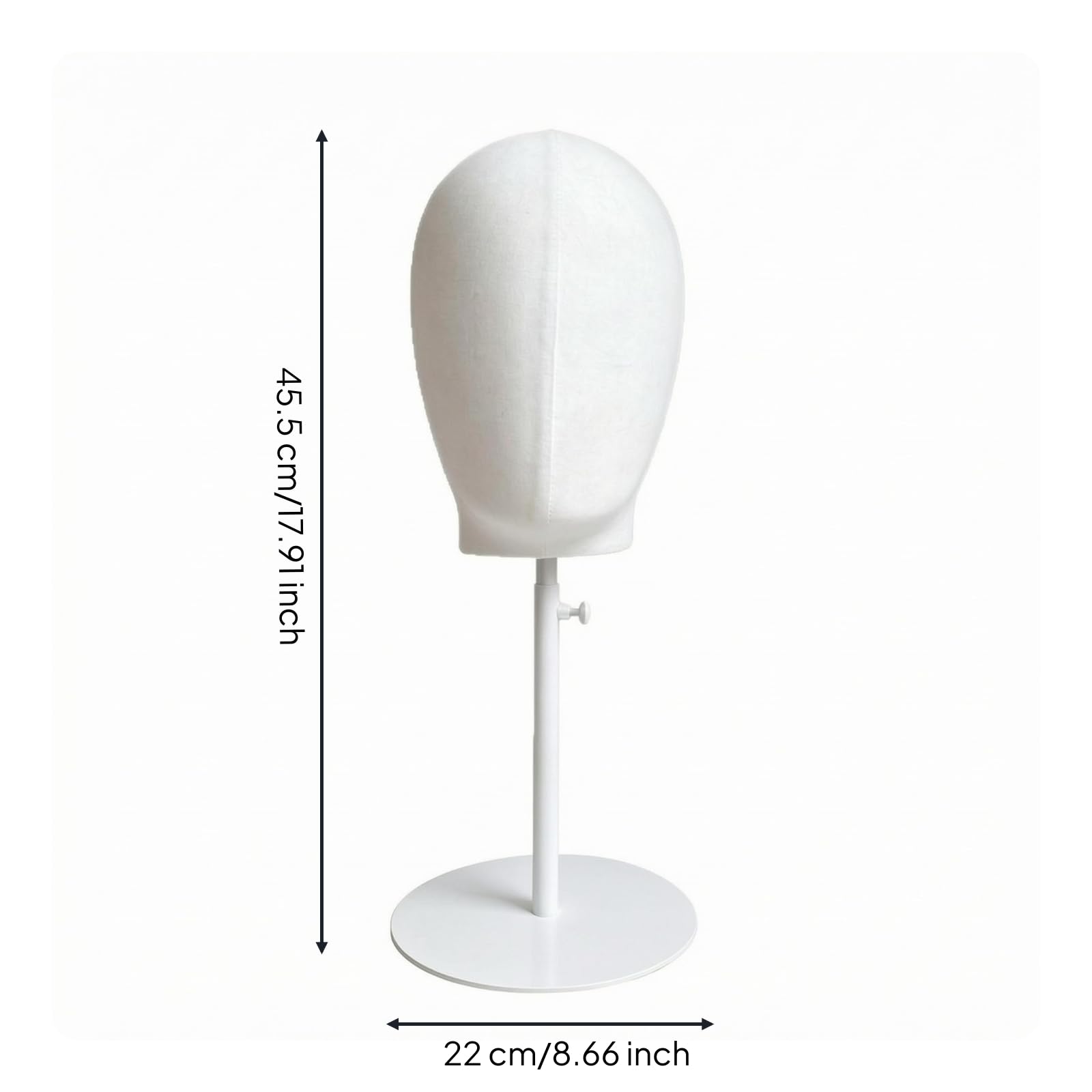 Tête à Coiffer Acier Inox Support Tête Réglable Léger Matériel Coiffure