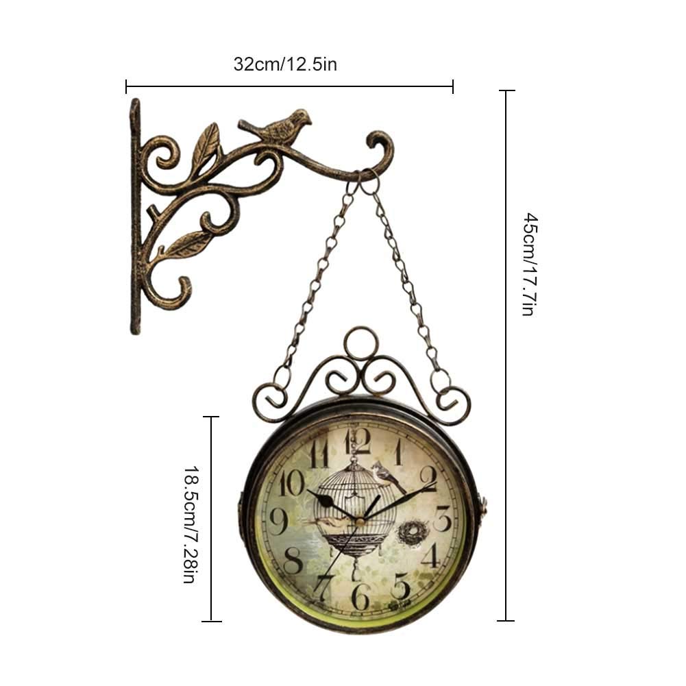 Amazon.com: Vintage Retro Double Sided Wall Clock with