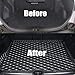 Car Cargo Liner for Mercedes-Benz ML350 2012-2015, PU Leather Rear Trunk Mat Protector Cargo Tray Liners Carpets All Weather Waterproof Anti-Slip Interior Accessories,Black