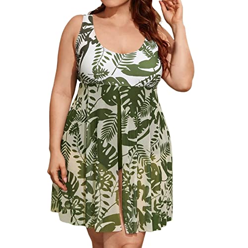 Tankini Femme La Nouvelle Taille Plus Grasse Maillot de Bain Tanga Taille Haute Jupe