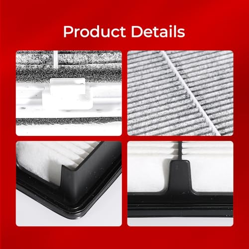 Image of Engine & Cabin Air Filter Kit Compatible with 2014-2018 Mazda 3, 2014-2021 Mazda 6, 2013-2024 CX-5 | Replace PE07133A0A, KD45-61-J6X | Engine & Cabin Filter Combo
