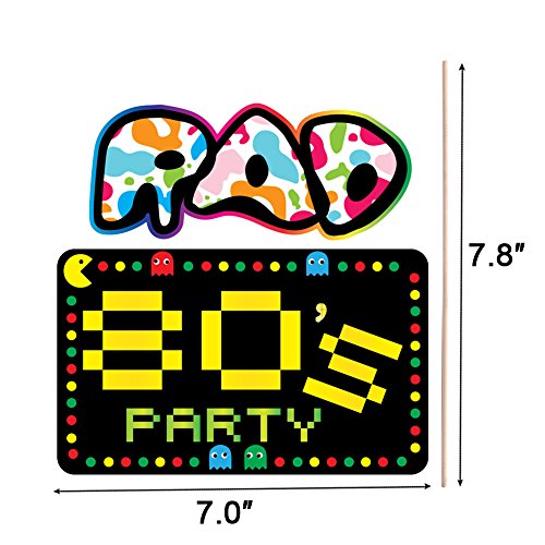 80s Party Photo Booth Props-80's Retro 1980s Birthday Party Supplies Decorations