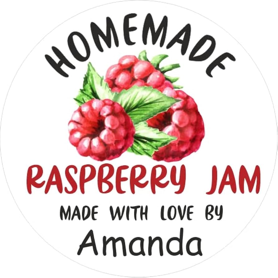 39 Personalised Raspberry Jam Jar Labels, Stickers : Amazon.co.uk: Home & Kitchen 39-personalised-raspberry-jam-jar-labels-stickers-amazon-co-uk-home-kitchen