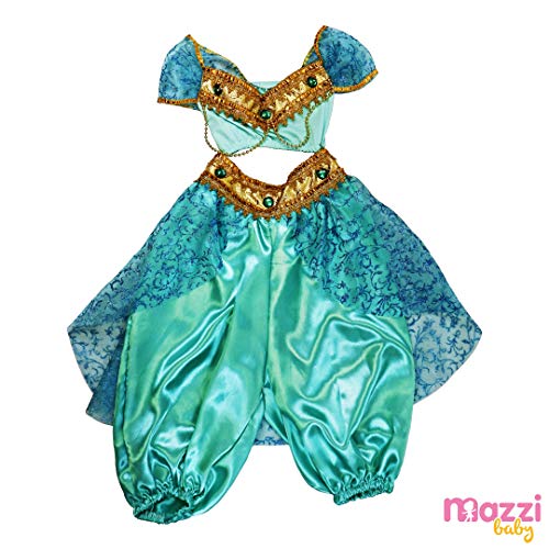 Fantasia Infantil Jasmine Odalisca Luxo Festa Aladdin Verde (G)