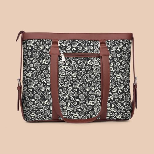 Image of ZOUK Office Bag | Stylish Bags for Office Use | Laptop Bag 15.6 inch | Stylish Tote for Office Use | Purse for Women | Vegan Leather Handbag | Daily & Travel Use