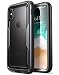 i-Blason iPhone X Case, iPhone Xs Case [Heavy Duty Protection] [Clear Back] [Magma Series] Shock Reduction/Full Body Bumper Case with Built-in Screen Protector for Apple iPhone X/iPhone Xs (Black)