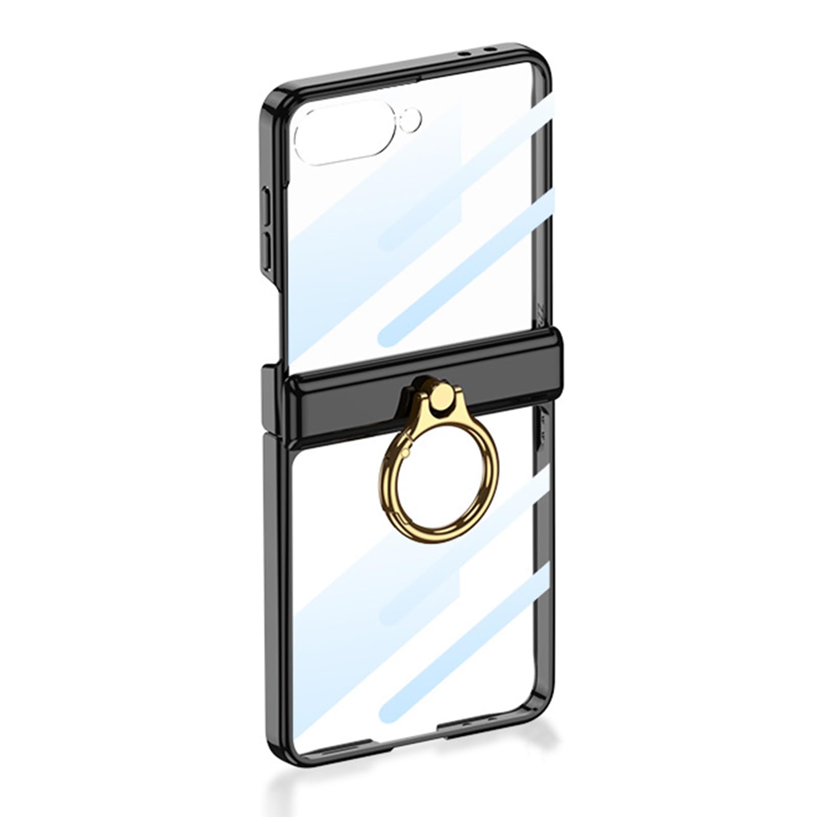 Sottile Custodia per Samsung Galaxy Z Flip 8, Lusso Placcatura Trasparente