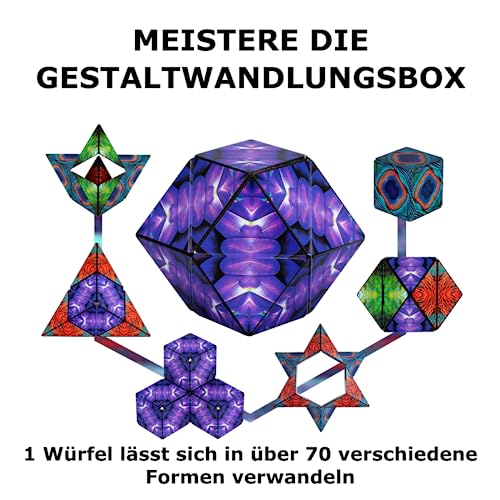 SHASHIBO Formwechsel-Box – Preisgekrönter, patentierter Zappelwürfel mit 36 Seltenerdmagneten – lässt Sich in über 100 Formen verwandeln (Wings)
