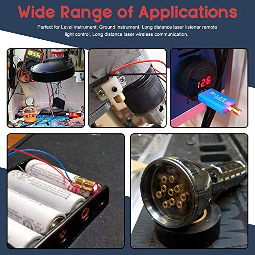 image for Hilitchi 40Pcs Mini Laser Dot Diode Module Head WL Red 650nm 6mm 5V 5m