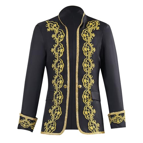 Chaqueta bordada en oro para hombre en disfraces medievales y looks de fiesta victoriana