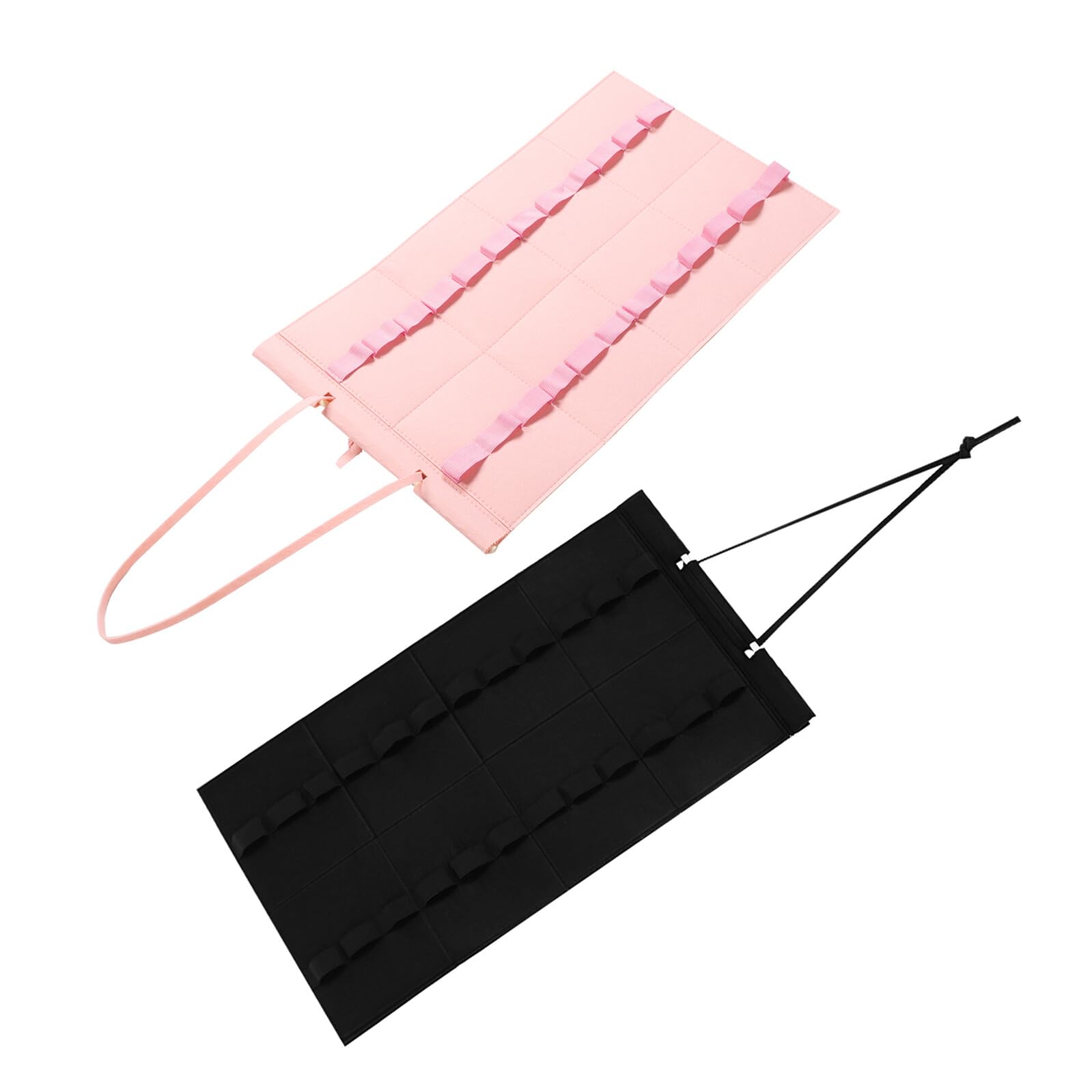 2 Pezzi Espositore Cinture Arti Marziali da Parete Nero e Rosa Organizer Karate e Taekwondo per Cinture Supporto Facile da Installare per Casa e Palestra