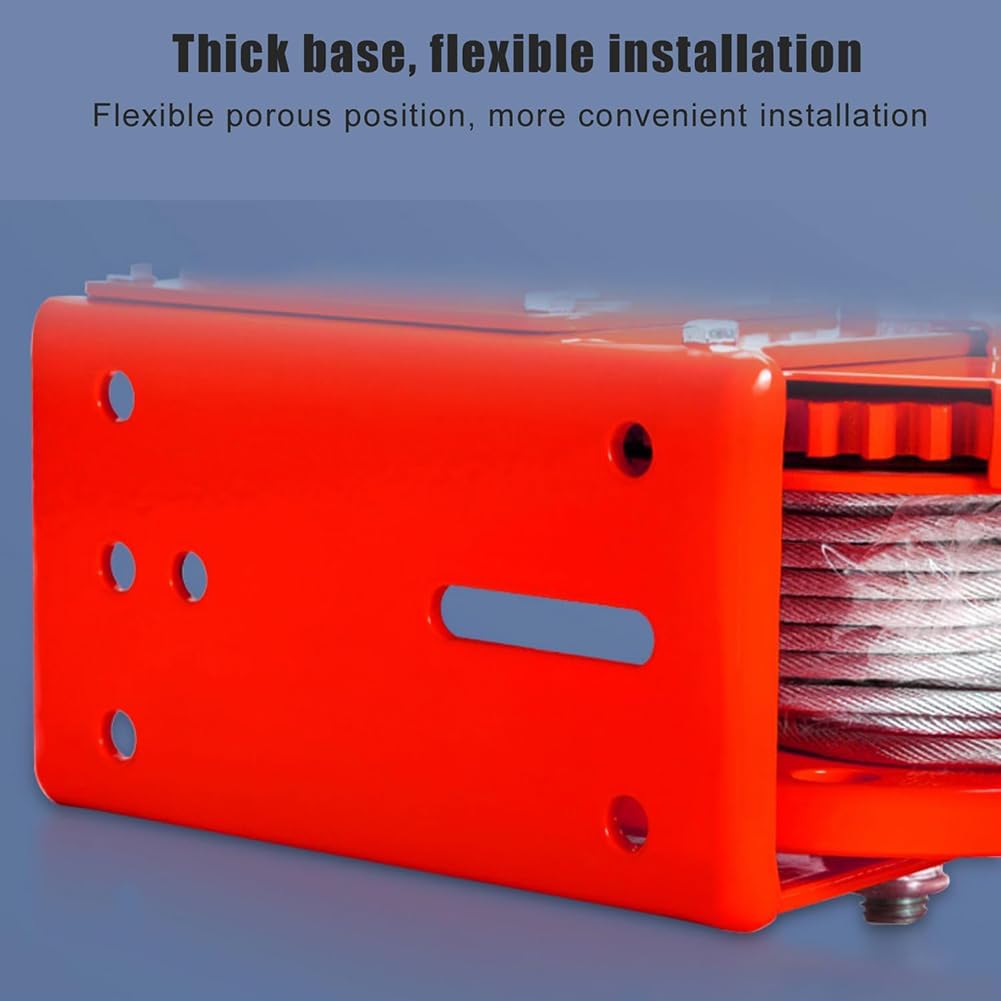 KK-GAL Come Along Winch, Portable Trailer Boat Winch, Heavy Duty Hand Winch with 10M Steel Cable, Heavy Duty Power Cable Come Along Tool with Dual Gears, Two-Way Ratchet Cable Winch,2600lbs