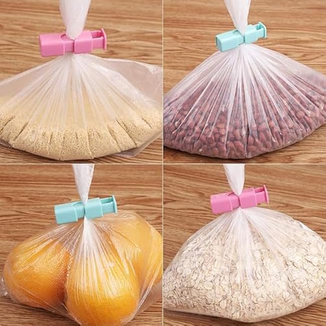 4Pcs Bag Clips for Food Storage, Chip Clips & Food Clips, Easy-to-Use Bread Bag Clips, Moisture Sealing Clips for Bread ¨C Multipurpose Clips for Freshness