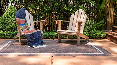 Uniqueloomoutdoorbordercollectionarearugsoftborder61x9rectanglebrownivory  Urban Country Home Decor Unique loom outdoor border collection area rug soft border 6 1 x 9 rectangle brown ivory  urban country home decor