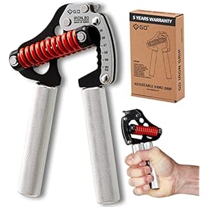 GD IRON GRIP Hand Grip Strengthener (Adjustable hand grips for strength training) Wrist and Forearm Strength Trainer