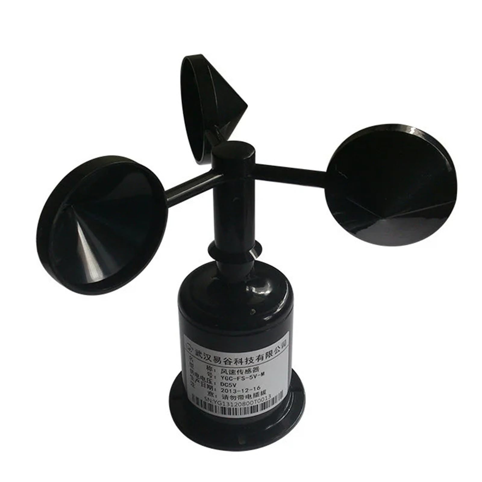 Wind Speed Sensor, Transmitter, Three Cup Type Anemometer, 12V/24V Power Supply, Air Velocity Transducer