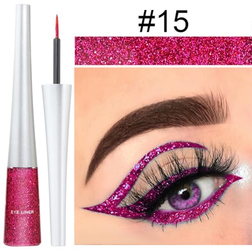 Delineador Líquido Brillante Rose Red Glitter miniatura 2