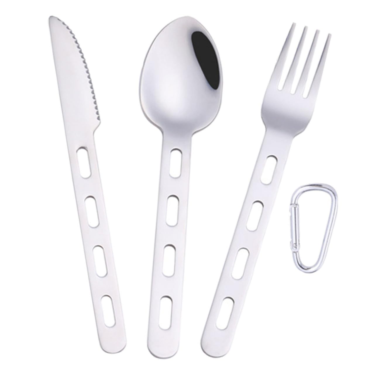 BESPORTBLE 3sets Posate Portatili Acciaio Inossidabile Per Viaggi Utensili Riutilizzabili Per Picnic Escursioni e Campeggio Include Cucchiaio Forchetta e Coltello Facile Da Trasportare e