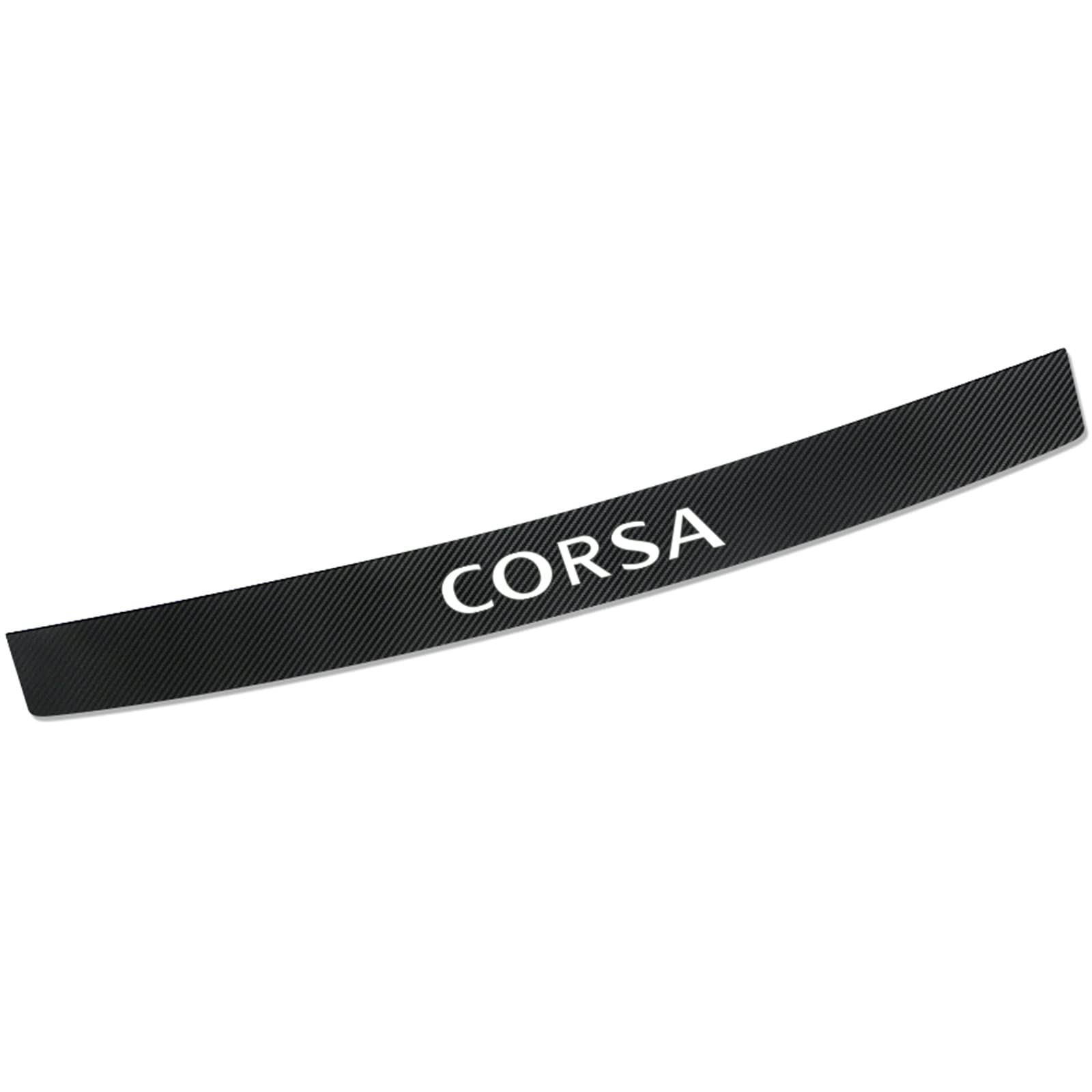 Symilov Corsa Car Rear Bumper Protector Strip, For Op-El Opc Astra Insignia Mokka Zafira Carbon Fiber Car Trunk Door Sill Edge Anti-Scratch Car Rear Bumper Plate Sticker Styling Accessories,