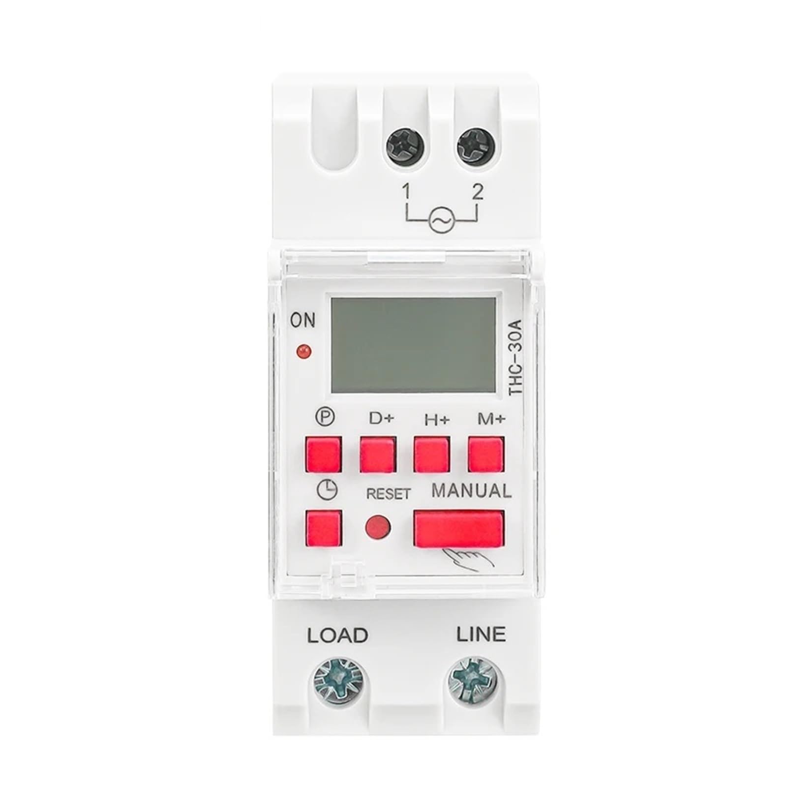 Temporizador digital eléctrico programable de 30 A, 20 A y 16 A, CA/CC, 12 V, 24 V, 110 V, 220 V y 240 V.(THC-20A-ACDC12V)