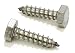 1/4" X 1" Stainless Hex Lag Bolt Screws, (25 Pack) 304 (18-8) Stainless Steel, by Bolt Dropper
