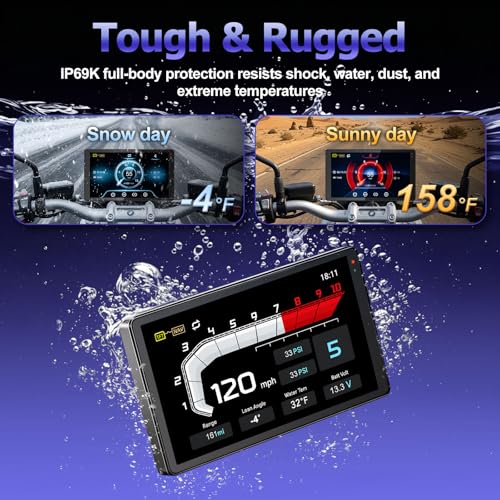 Image of LBW 6.5 Inch Motorcycle CarPlay GPS for BMW, Ultra-Bright CarPlay Screen, 1200 Nits Bright Waterproof HD Touch Screen, Plug&Play Lossless Installation, iOS /Android Native Protocol Support