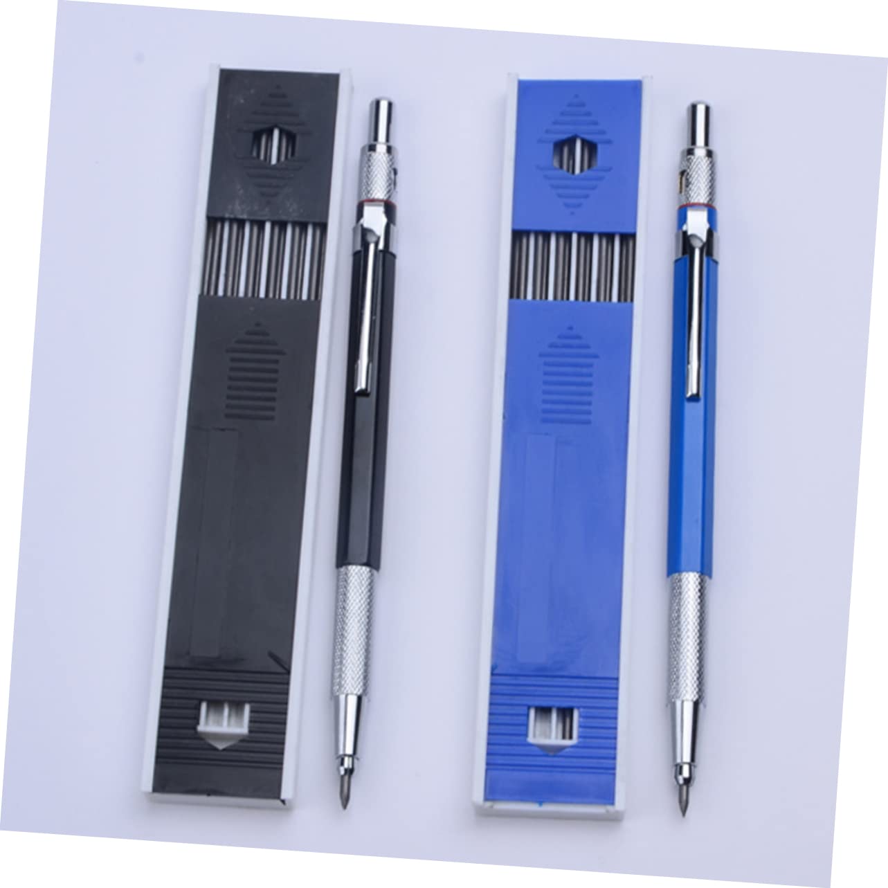 SHINEOFI 6sets Matite Meccaniche Automatiche Per Disegno e Marcatura Matite Per Falegnami Con Corpo e Grip Antiscivolo Strumento Professionale Per Lavori Precisi Su Materiali